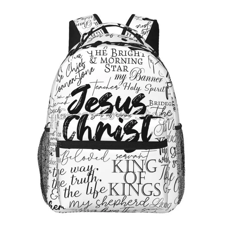 Christian Backpacks Jesus Cross Laptop Bookbag Computer Bag Hiking Travel Daypack for Women Men