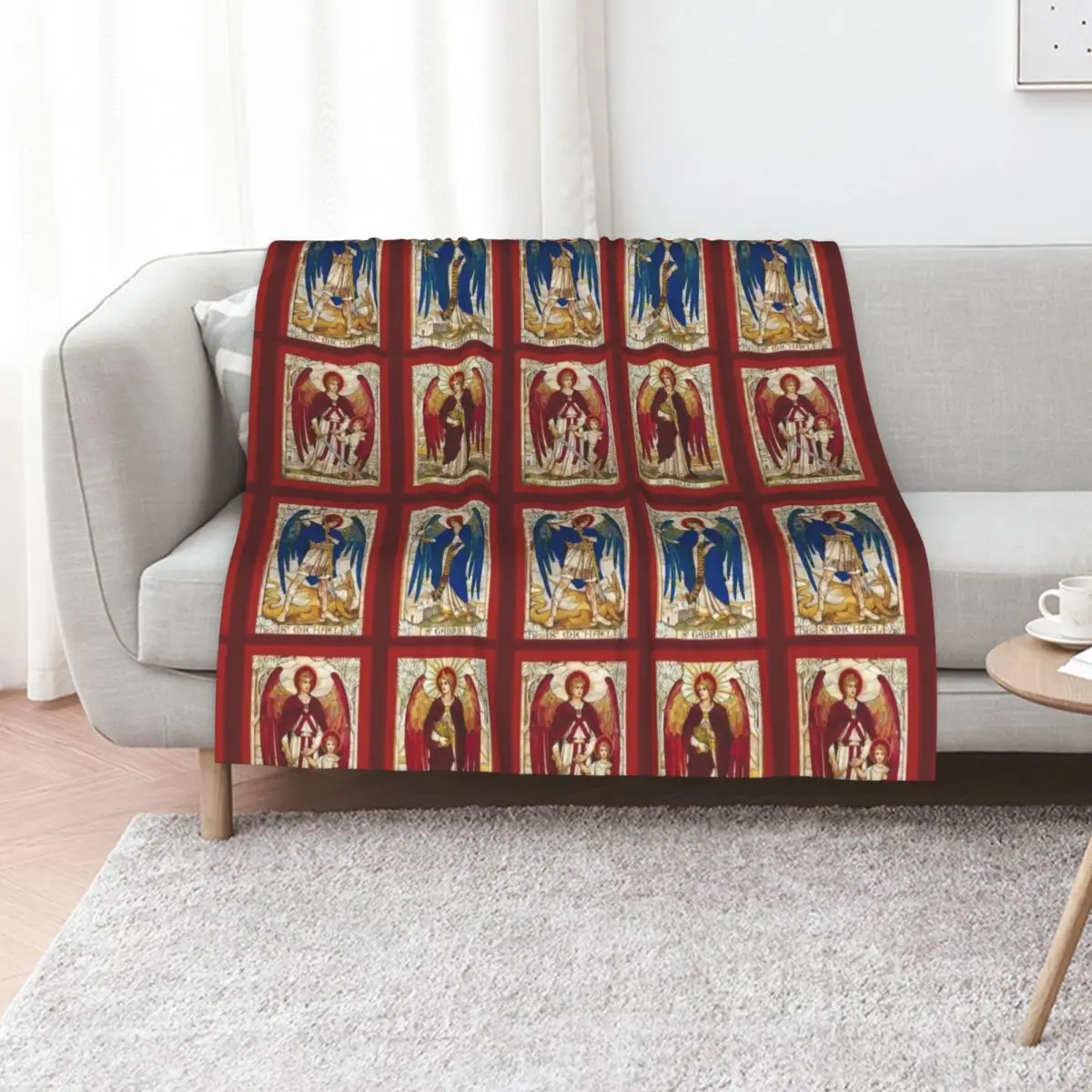 St MIchael St Gabriel St Raphael and Uriel Archangel Angel Saint Throw Blanket Warm Kid'S wednesday Blankets