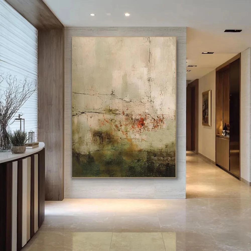 

Nordic Home Decor Gift Hand-Painted Oil Painting Abstract Poster Flower Canvas Picture Modern Wall Art Image For Living Room