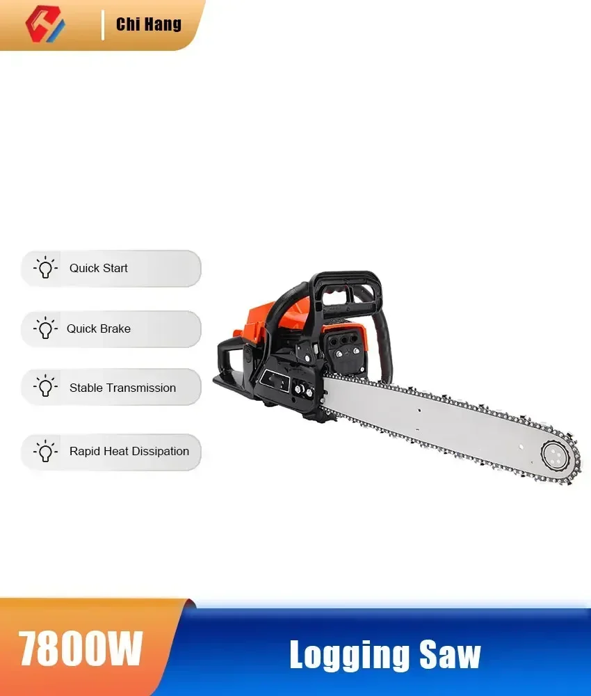 

7800W Household Multifunctional Small Portable Outdoor Handheld Logging Saw CS-9998 Gasoline Electric Chain Saw