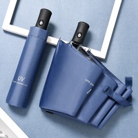 8-Rib Folding Umbrella Rainy Providing Shade Sun and UV Protection  Automatic Folding Umbrellas Rain Gear