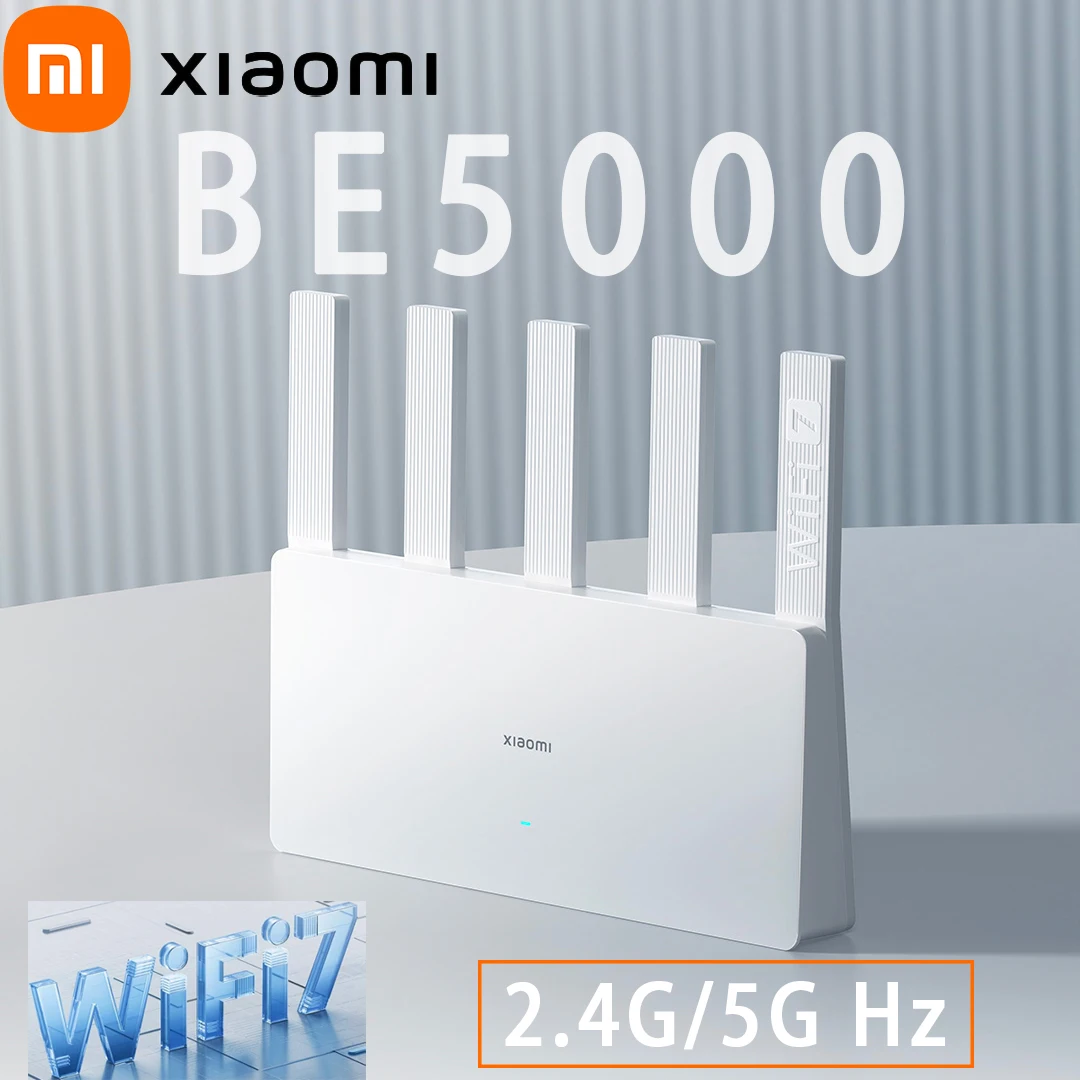 

NEW Xiaomi Router BE5000 Wi-Fi 7 2.4/5GHz Dual-Frequency Mesh 2.5G High-Speed Network Port IPTV OFDMA Signal Amplifier Mi Home