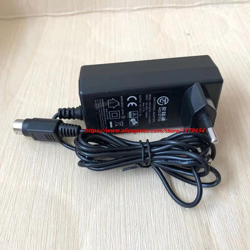 Genuíno huioto ADS-25FSG-12 12018gpg adaptador ac 12v 1.5a 18w ec1008 fonte de alimentação 4 pinos carregador din ADS-26FSG-12 plugue da ue