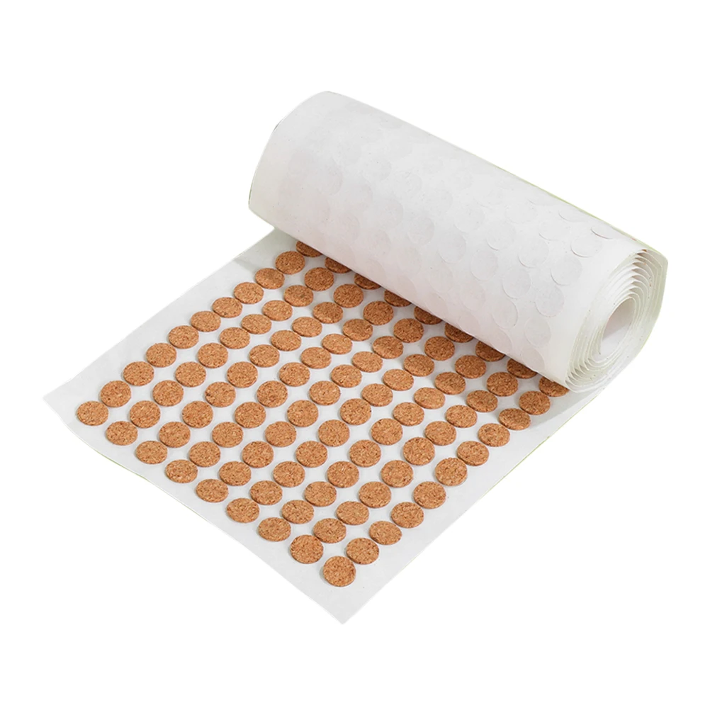 

10mm Self Adhesive Cork Cabinet Door Protector Light Brown Bumper Drawer Stoppers Shock Absorption Noise Reduction Home