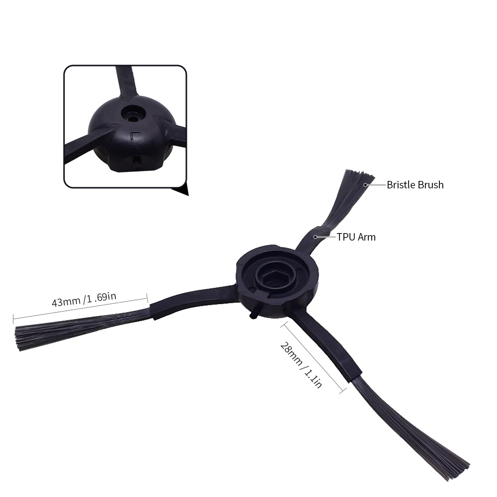 หลักแปรงด้านข้าง HEPA กรองฝุ่น Mop ผ้าใช้งานร่วมกับ XiaoMi Mijia Lydsto R1 R1A S1อุปกรณ์เสริมเครื่องดูดฝุ่นอะไหล่