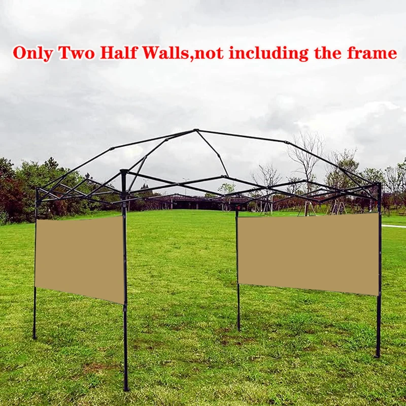 Two Half Walls 2pcs Half Sidewall Sunwall Panel Wall for Pop Up Canopy Gazebo Tent Shelter 10'x10', 10'x15'  Vertical Leg