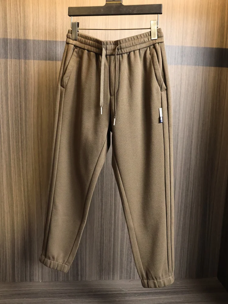 

Anti-Wrinkle Skin-Friendly Basic Men's Casual Pants Autumn Faionable Trousers Sweatpants Elastic Waist Straight Leg Fit