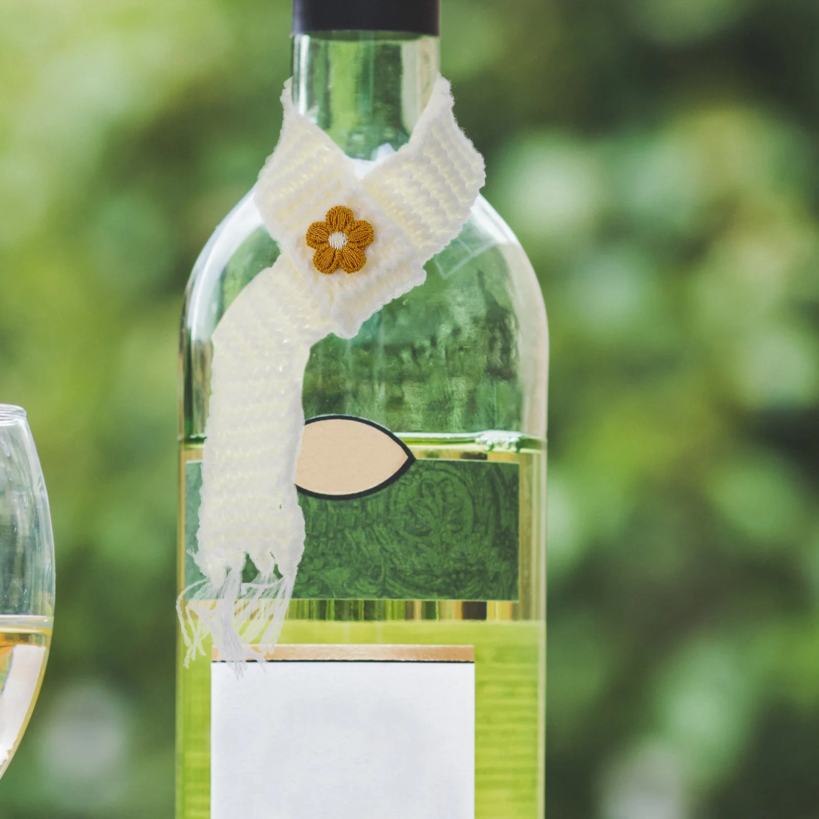 10 قطعة وشاح صوف صغير محبوك قابل للتعديل لتقوم بها بنفسك زجاجة مصاصة شرب الديكور () ملحقات المنزل المشروبات