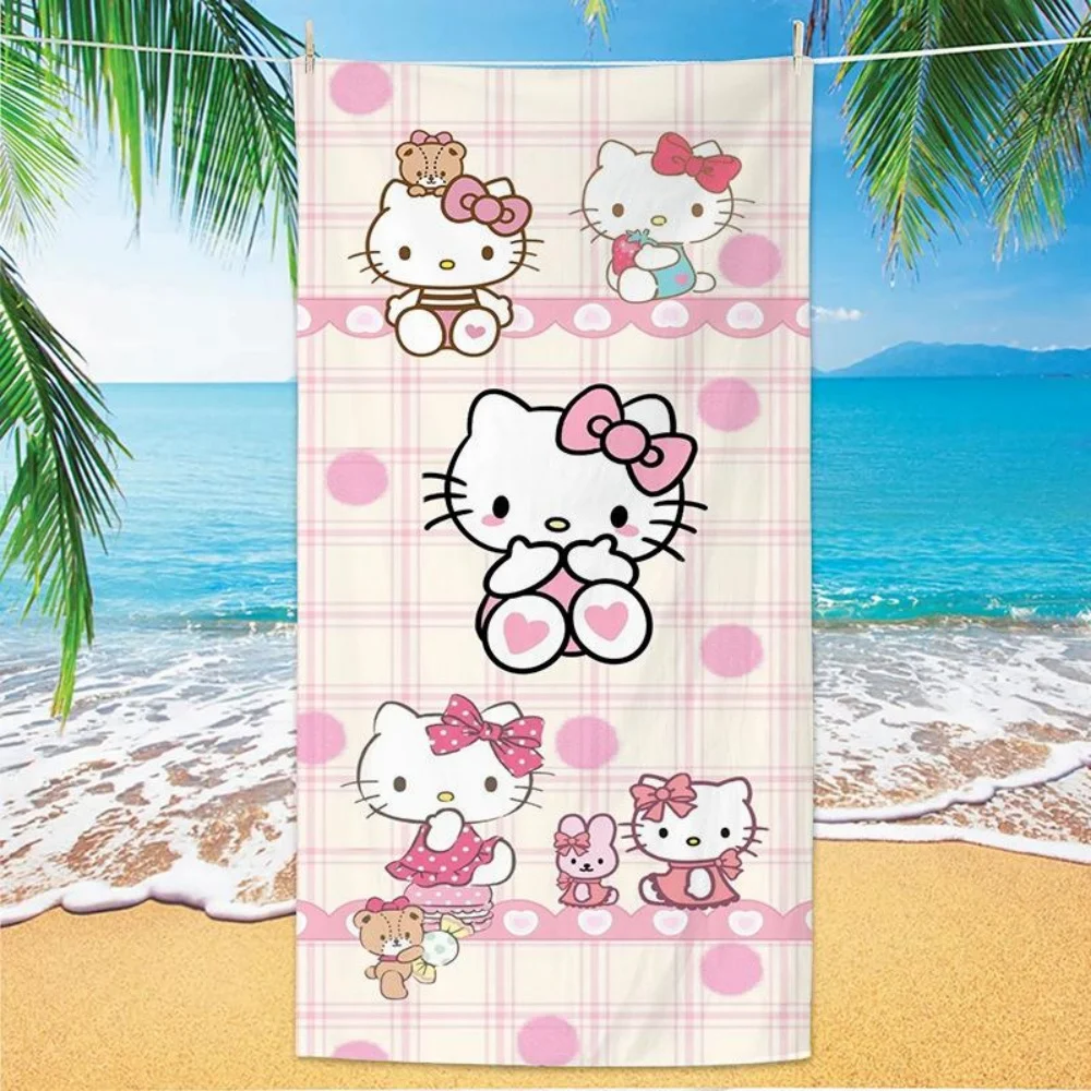 

Hello K -- iT -- ty beach towel, swimming yoga bath towel, quick drying with water absorption, machine washable, fade resistant