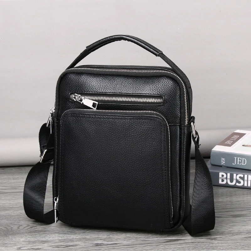 

Новый топ из воловьей кожи, мужская легкая роскошная минимальная пригородная сумка на одно плечо, деловая повседневная сумка из натуральной кожи