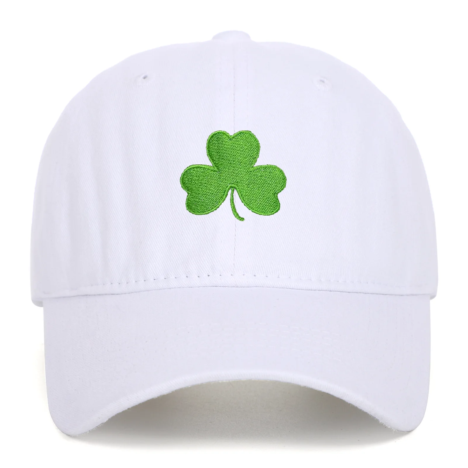 Irland Grüne Baseballkappe, Retro-Klee, bestickte Sonnenschutzhut für Männer und Frauen, trendige Paar-Entenschnabelmütze – Detail 7