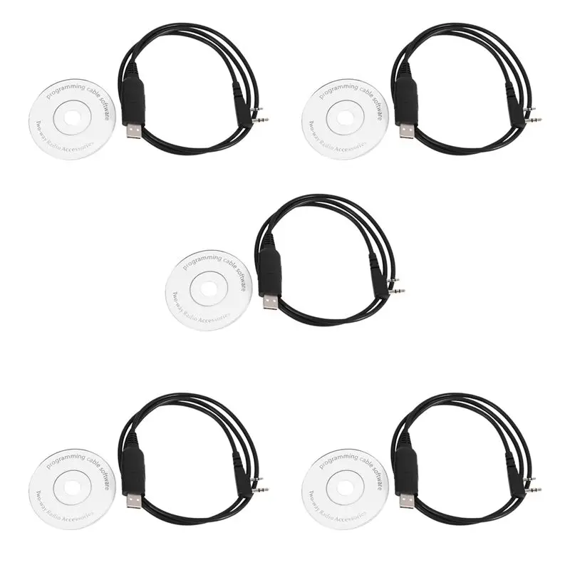 5x-usb-プログラミングケーブル-baofeng-uv-5r-888s-用ケンウッドラジオトランシーバーアクセサリー-cd-ドライブ付き-abiu