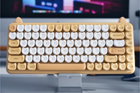 IQUNIX M80 Cat Bluetooth Mechanical Keyboard Yellow Kitten Wired Wireless Dual-mode White Backlight Gaming Keyboard