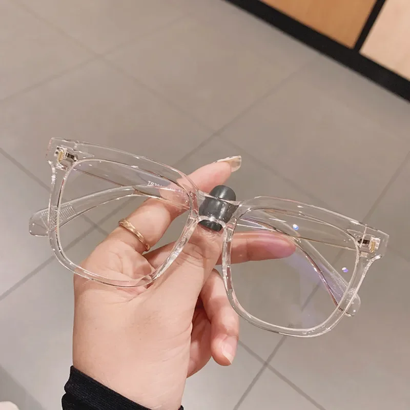 

Retro Black Frame Frosted Large Frame Myopia Glasses Oversized Anti-blue Light Near Sight Eyewear Women Men Optical Eyeglasses