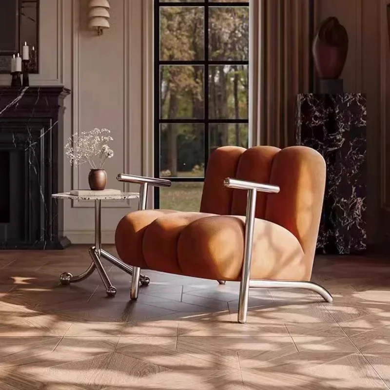 

Medieval wabi-sabi designer living room leisure single sofa chair Internet celebrity creativity