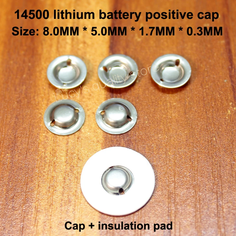 100pcs/lot AA battery 5th battery Spot welding cap stainless steel positive cap tip cap Battery accessories