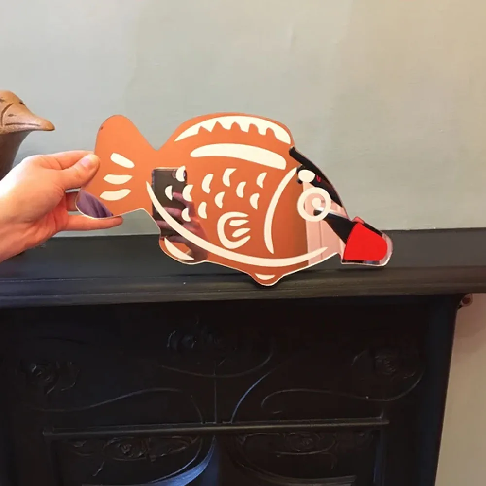 3D Soy Sauce Fish Sushi Acrylic Mirror for Wall 3D Wall Hanging Mirror Wall Art Decor for Home Studio Office view 4