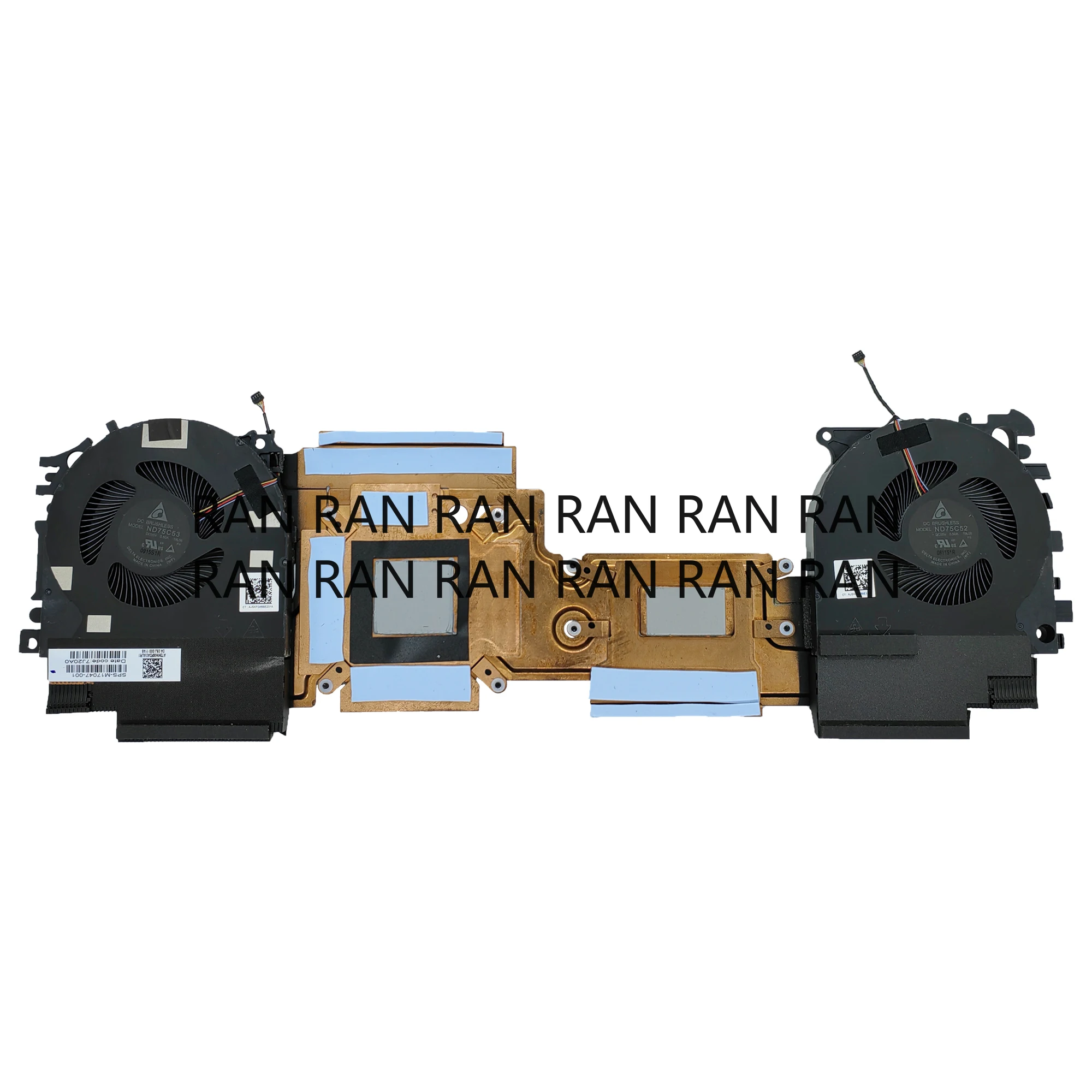 

New Laptop CPU+GPU Radiator with fan set for HP ZBook Fury 15 G7 G8 G5 Series Fan ND75C53-19L06 ND75C52-19L05 M17047-001 DC5V