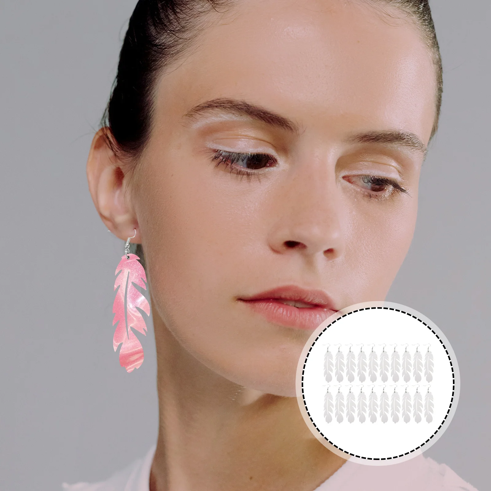 20Sets Sublimation Earrings Unique Shape Design Heat Printing Pendant Craft Accessories for DIY Projects Sublimation Earrings