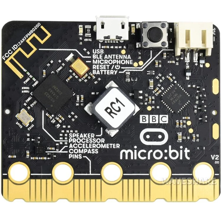 micro bit V2, Upgraded Processor, Built-In Speaker , Touch Sensitive Logo, Microphone and LED indicator