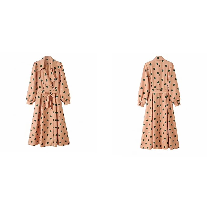 Guobioziy Women's Double-Breasted Belted Trench Coat 2026 Spring-Autumn Collection Euro-American Casual Popular Classic Trendy