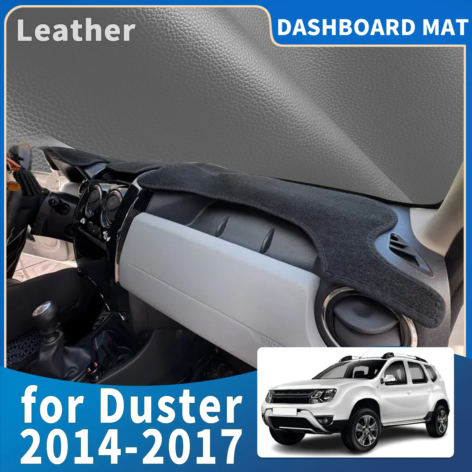 

for Renault Duster Dacia Duster 2017 2016-2014 High Quality Dashboard Cover Mat Sunshade Anti‑UV Protector Dash Pad Accessories