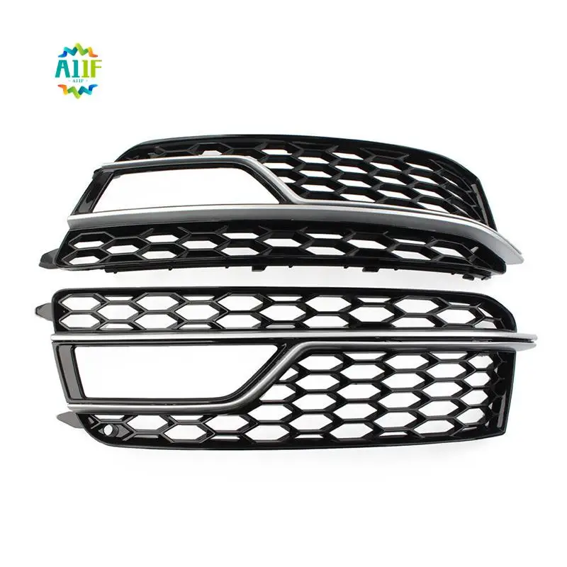 

A11F-Right Chrome Car Front Bumper Mesh Fog Light Cover Honeycomb Grill Grille Cover For S5 A5 S-Lines 2013-2016 Parts