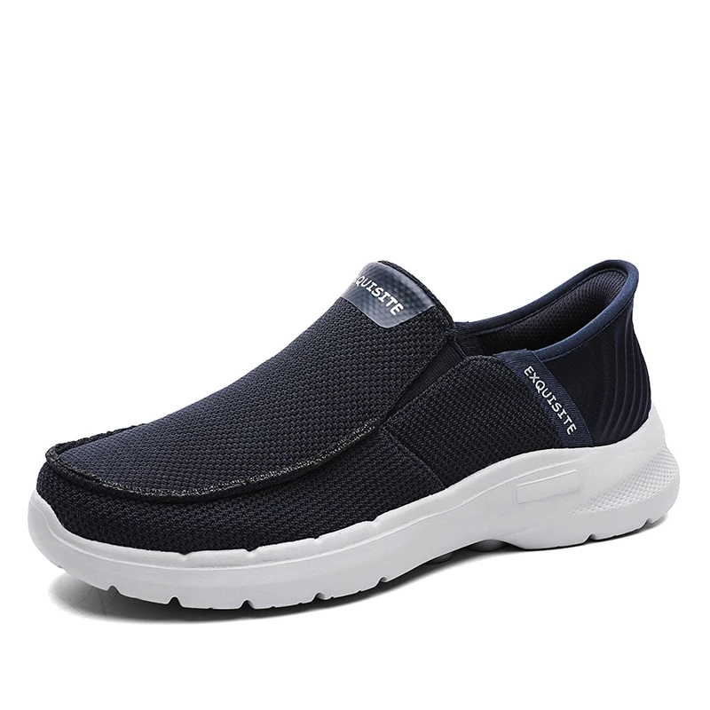 Stylish Walking Shoes with Memory Foam Insole for Men Comfortable Slip-On Sneakers Breathable Fashion Sneakers Big Size