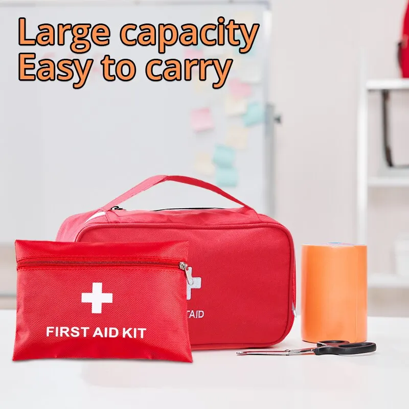 2Pcs Portable First Aid Kit Combination Travel Outdoor Camping Useful Medicine Storage Bag Emergency Survival Bag