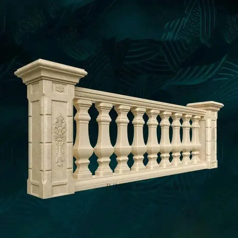 Garden Roman Exterior Column Mold Wall Balcony with Fence Mold Villa European Building Privacy Fence Cement Cast-in-place Mold L