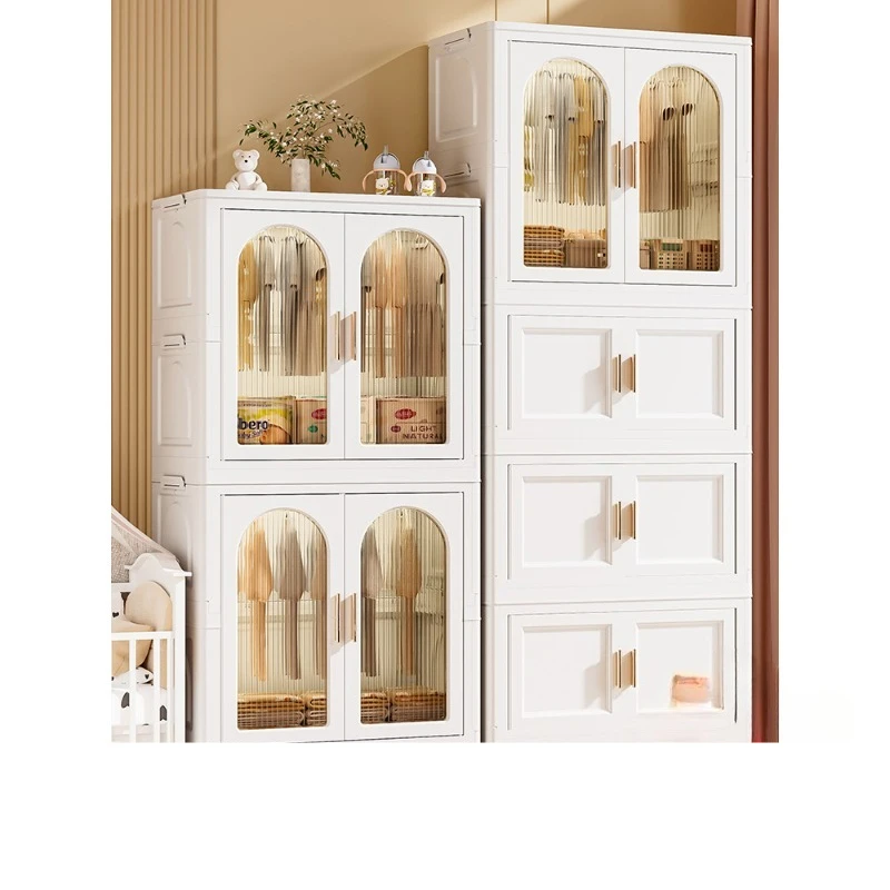 

Installation-free baby wardrobe Thickened baby storage cabinet Household snack sorting box Clothes storage small wardrobe