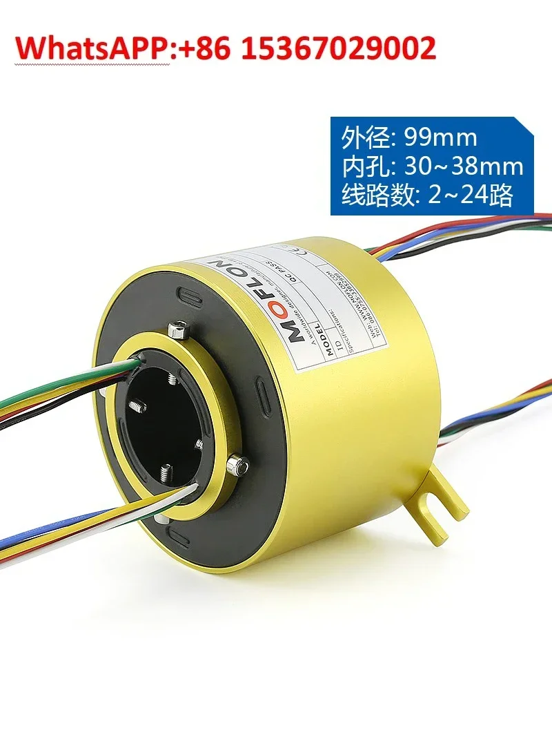 

360 rotating conductive slip ring inner hole 30 38.1mm outer diameter 99mm collector ring conductive 24 6 8 10 12 ways