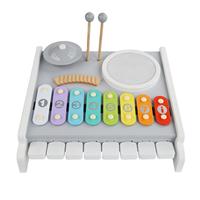 5 in 1 Toddlers Piano Drum Music Toy Kit Multifunctional Metal Xylophone