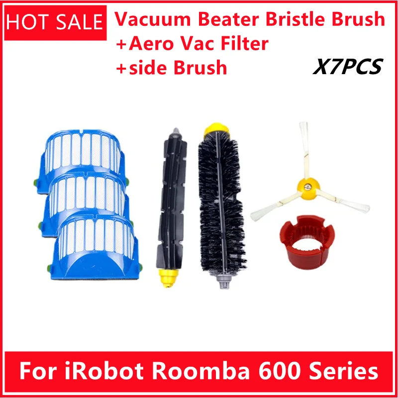 Для iRobot Roomba 600 серия 610 620 625 630 650 660 щетка с щетиной для вакуумного измельчения + фильтр Aero Vac + набор детали для телефона