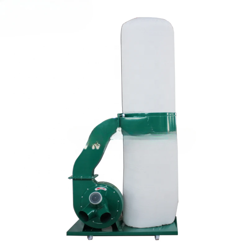 Single barrel 380V 2.2kw mobile woodworking bag dust collector High efficiency woodworking cleaning tool