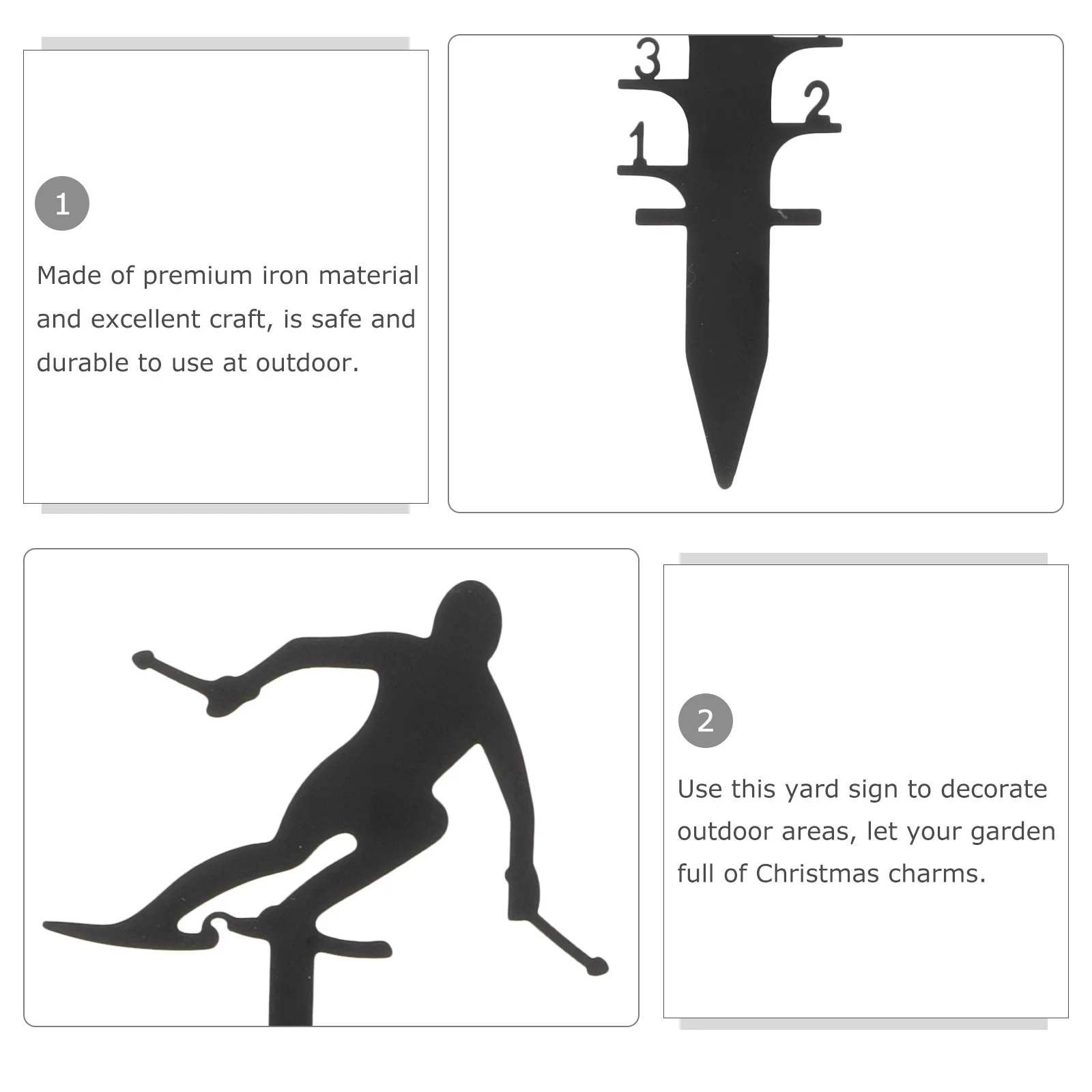 

Snow Gauge Outdoor Iron Winter Measuring Stick For Yard Garden Christmas Decor Metal Snow Measurement Tool