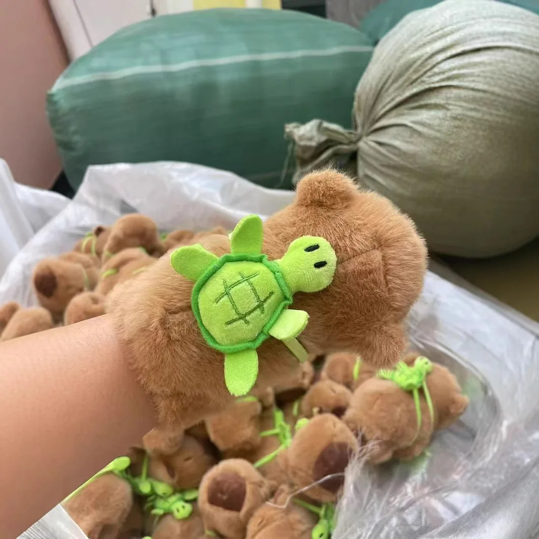 Kawaii Capybara Plush Toy Stuffed Doll Cute Birthday Gift for Kids Funny Handband Puppet Creative Bicycle Gag Toy