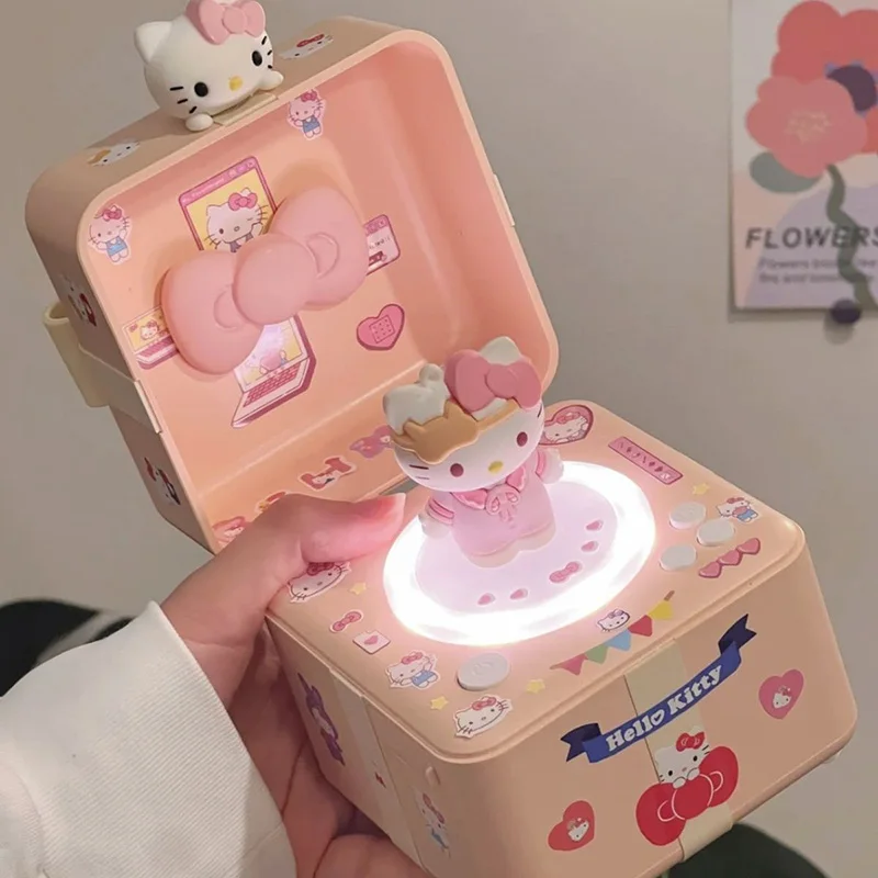 Cute Hello Kittys Sanrio Cartoon Bluetooth Speaker Kawaii Anime accessori Desktop portatile Home Decor ragazza regali di san valentino