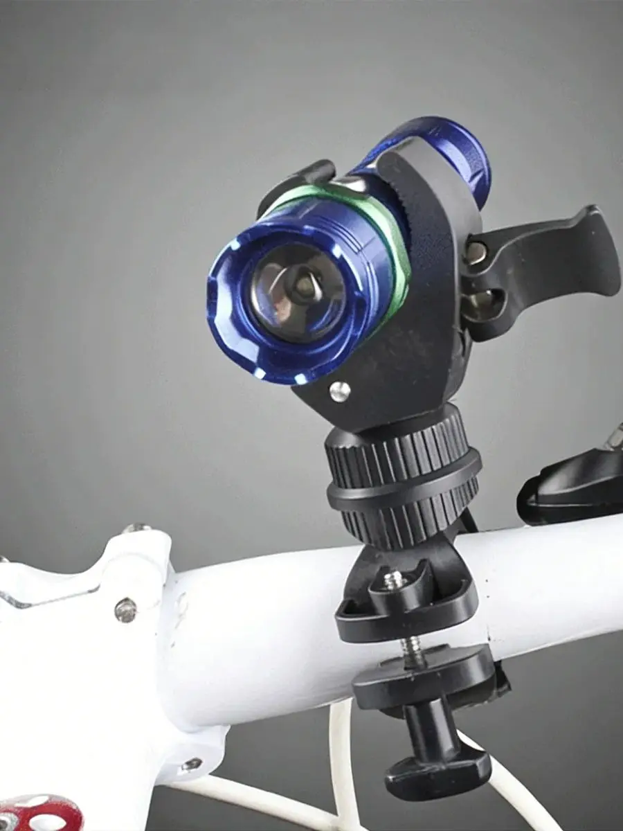 AliExpress NONE 1pc 360° Rotating Bicycle Light Mount U-shaped Flashlight Holder, Universal Non-slip Bike Light Clamp Cycling Accessories