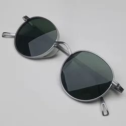 Pure Titanium Retro Round Polarized Sunglasses for Men Vintage Outdoor UV400 Sunglass Women  Japanese Brand Design Sun Glasses