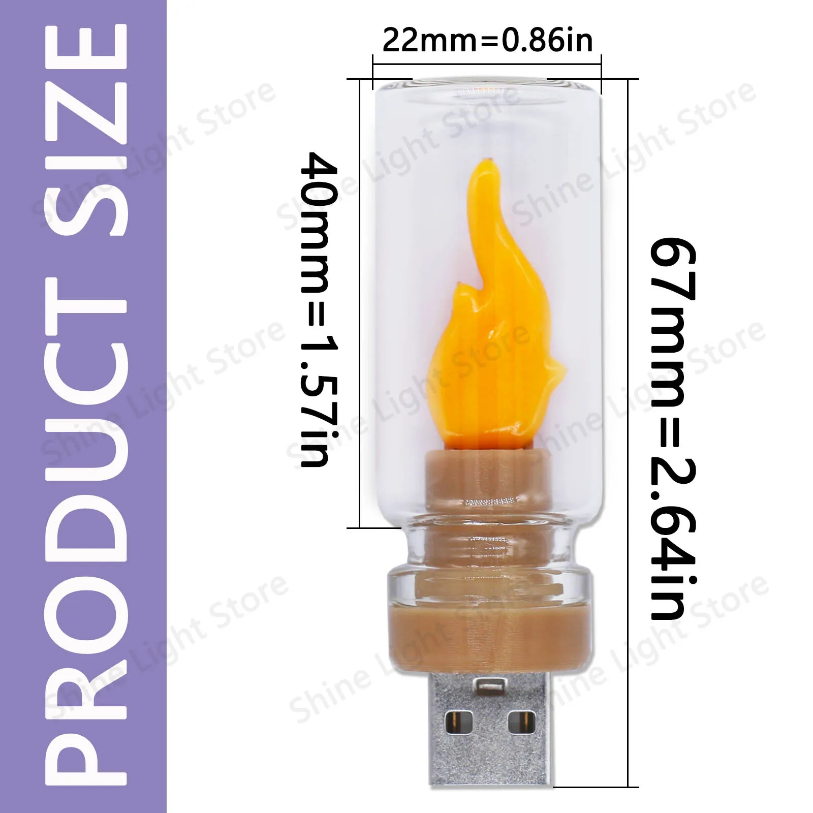 USB LED Cob Flashing Candle Light DC5V 2200K LED Edison Flame Filament LED Birthday Party Decoration Light Bulb Akcesoria DIY