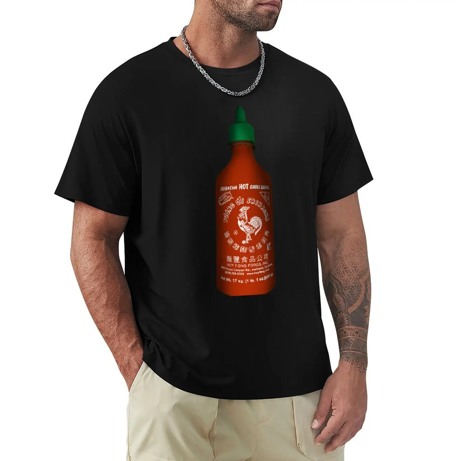 

Sriracha hot sauce T-Shirt Festival Casual Short Sleeve