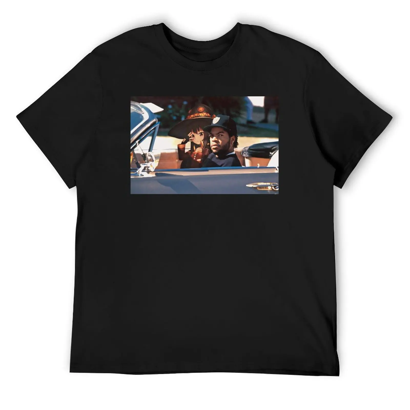 Drivin with Megumin-chan T-Shirt anime tshirt shirts graphic tees Aesthetic clothing summer top men workout shirt