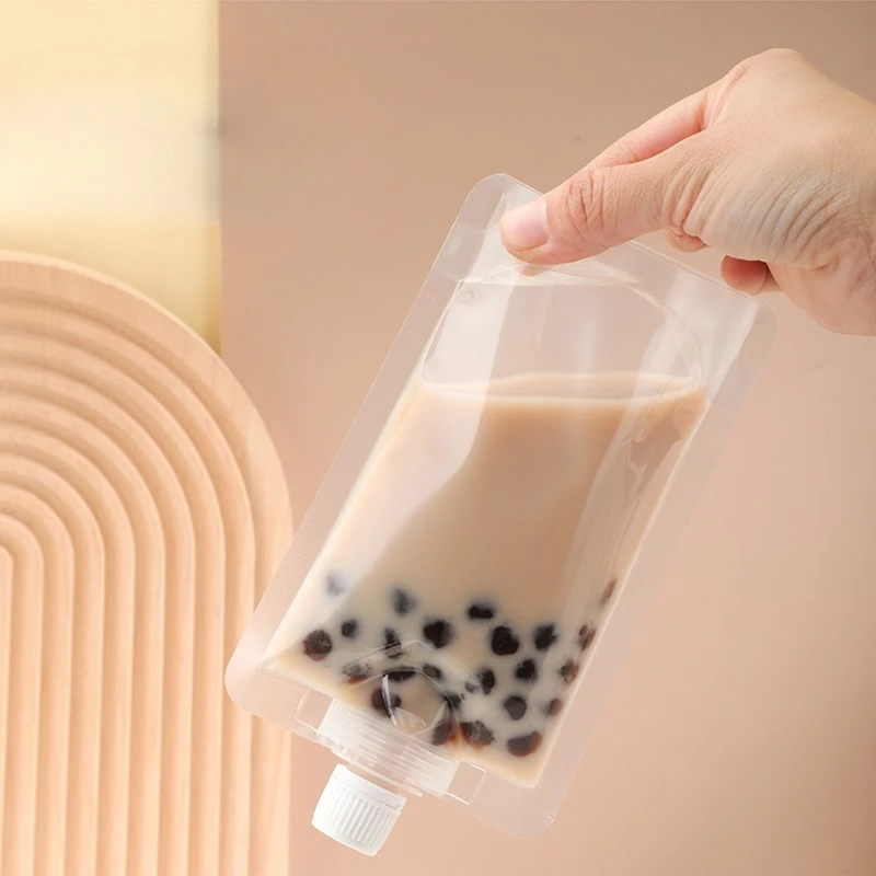 10Pcs 1.5Dia Soybean Milk Bag Packaging Bag Juice Drink Transparent Plastic Bag Yoghurt Sealing Bag Nozzle Bag