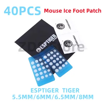 Nowy 40PCS Esptiger Tiger ICE V2 Naklejka na stopę Różowy DIY Małe kropki Podkładka pod stopę Arc Edge Esptiger 5.5MM 6MM 6.5MM 7MM 8MM