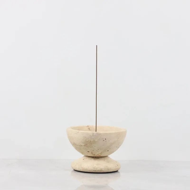 

Natural Yellow Cave Stone Candle Holder, Aromatherapy Cup, Incense Burner, Diffusion Container, Centerpiece, Home Decoration