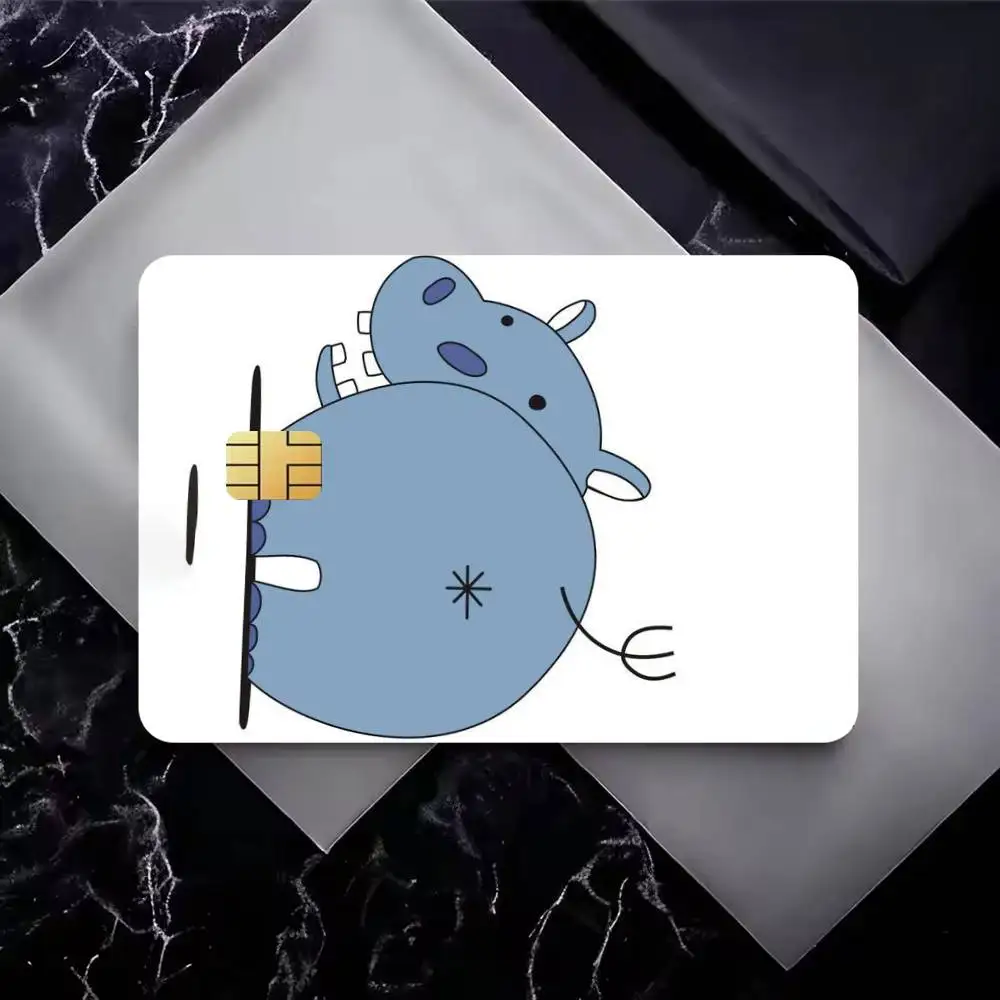 Blue Hippo High‑Res Game Chip Decals Credit Card Mini Waterproof Vinyl Ornament Useful Gift