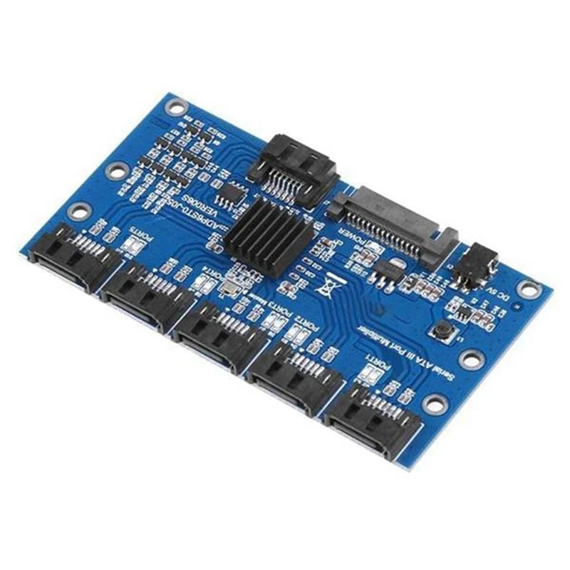 SATA 3.0 Expansion Card 1 To 5 Port Converter Expansion Card 6Gbps Motherboard Riser Card Hub Adapter