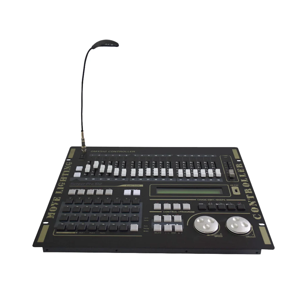 Professional DJ Stage Lighting DMX Controller Super Pro 512 Console DMX512/1990 Standard Light Controller for Disco Party Beam