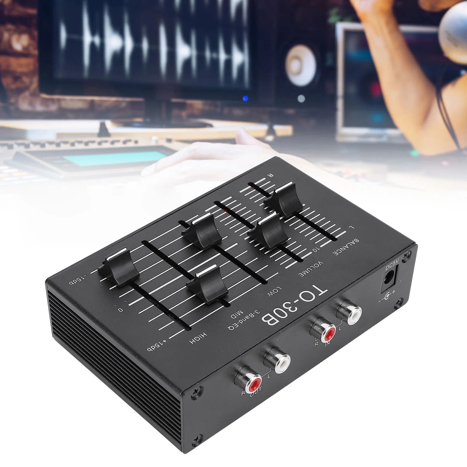 EQ Equalizer Stereo High Medium Low 3 Band Sound Channel Balance Volume Control Preamp 3 Band Equalizer Sound Channel Equalizer